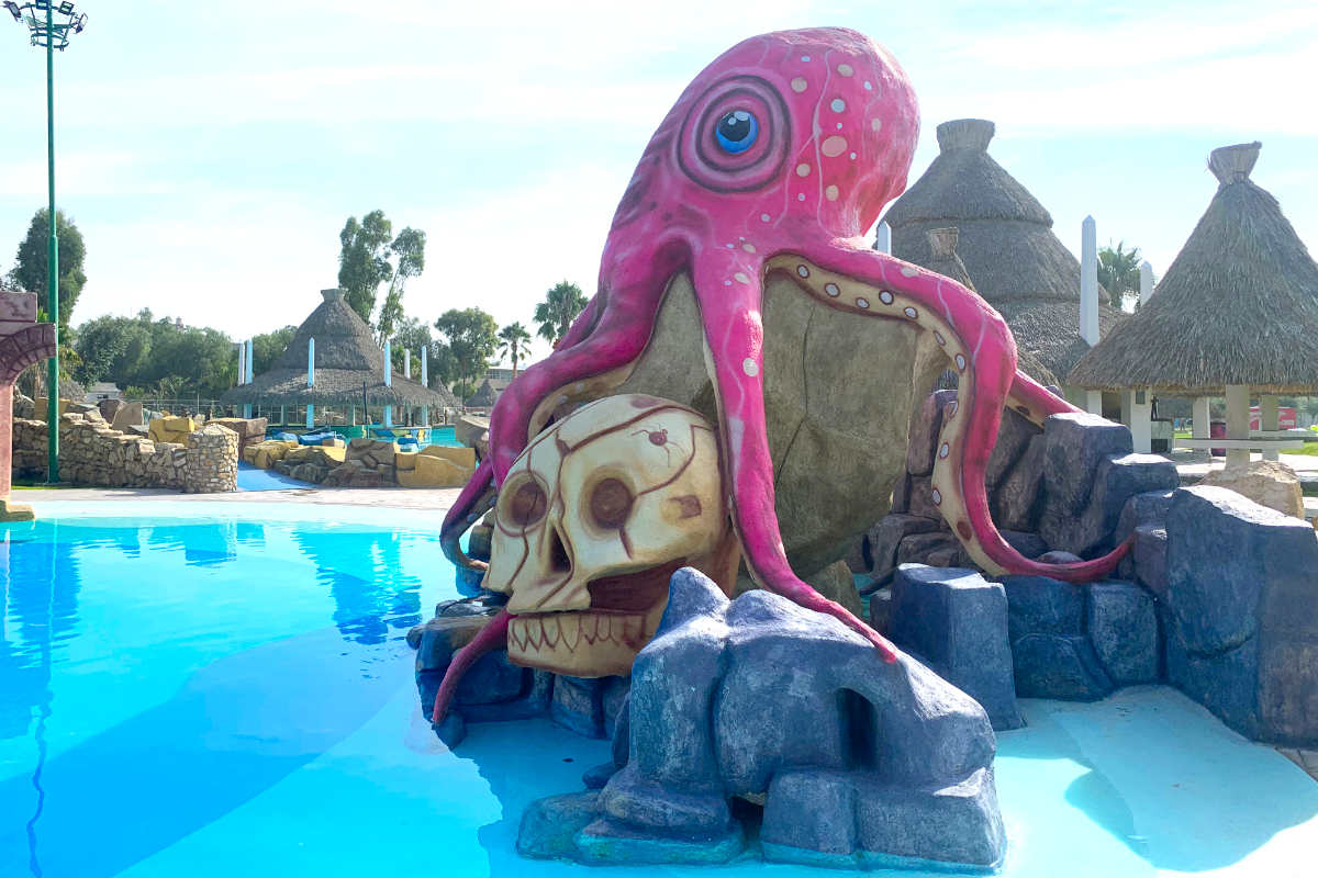 Zona de descanso para papás en Playa Sirena